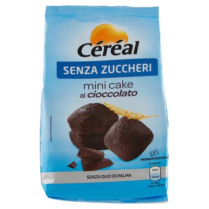 Céréal sugar-free chocolate mini cakes, 196 g