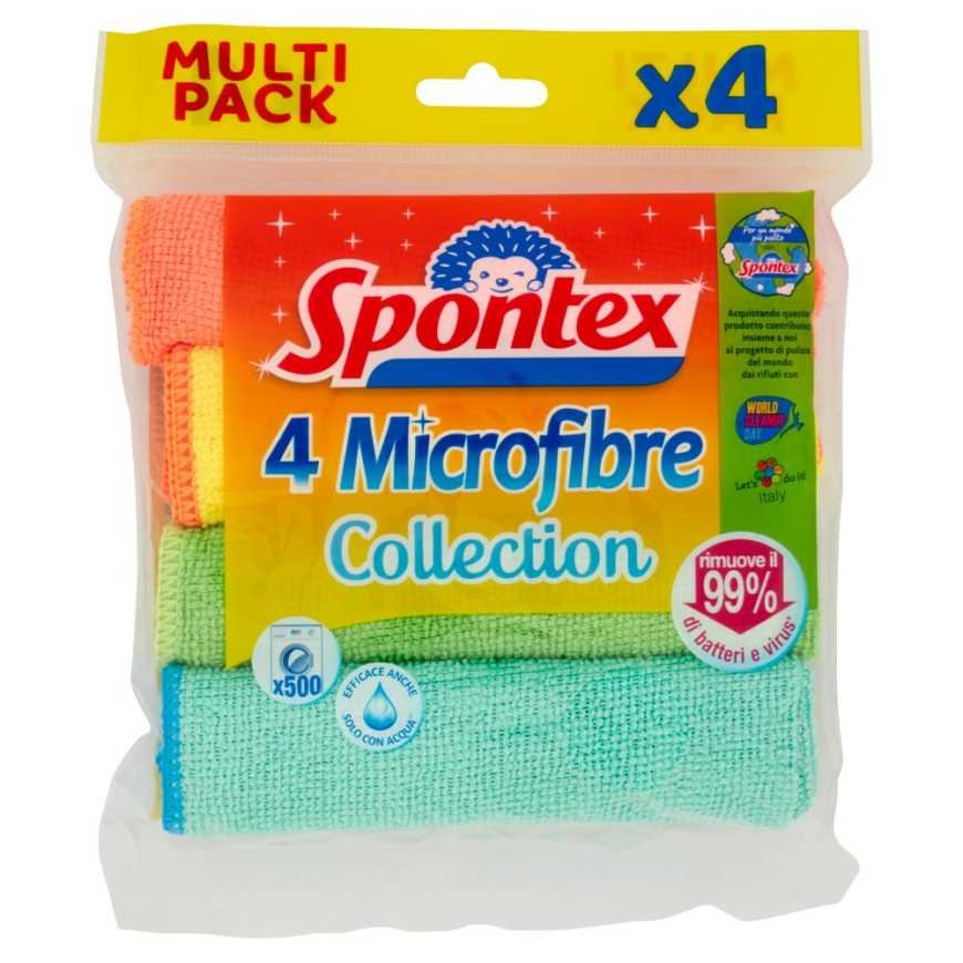 Spontex Microfiber cloths, 4 pcs