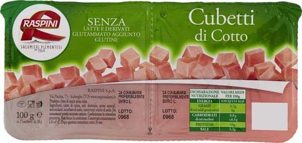 Raspini Diced Cured Ham, 100 g