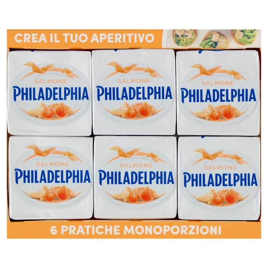 Philadelphia Сливочный сыр с лососем, 6 шт. × 25 г