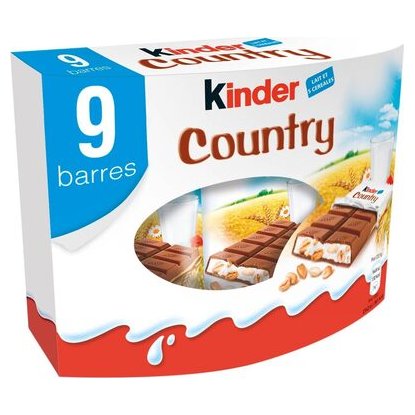 Kinder Country chocolate bar with cereals