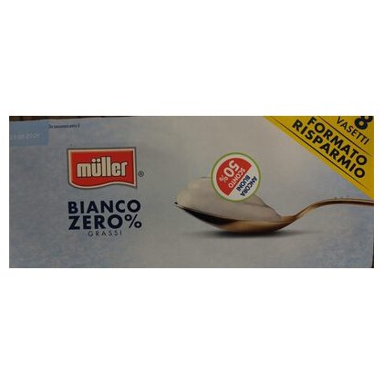 Müller белый йогурт 0% жирности, 8х125 г