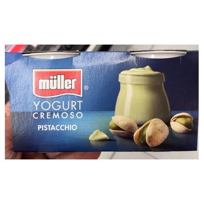 Müller кремовый йогурт со вкусом фисташки, 2 х 125 г
