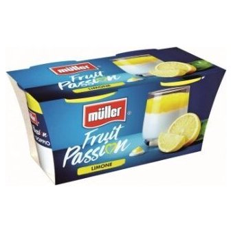Müller кремовый йогурт маракуйя и лимон, 2 х 125 г