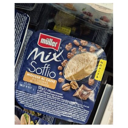 Müller Mix Soffio йогурт с кофейным муссом и шоколадом, 120 г