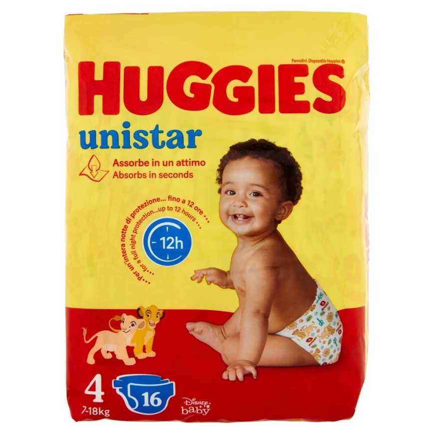 Huggies Unistar Maxi размер 4, 7–18 кг, 18 шт.