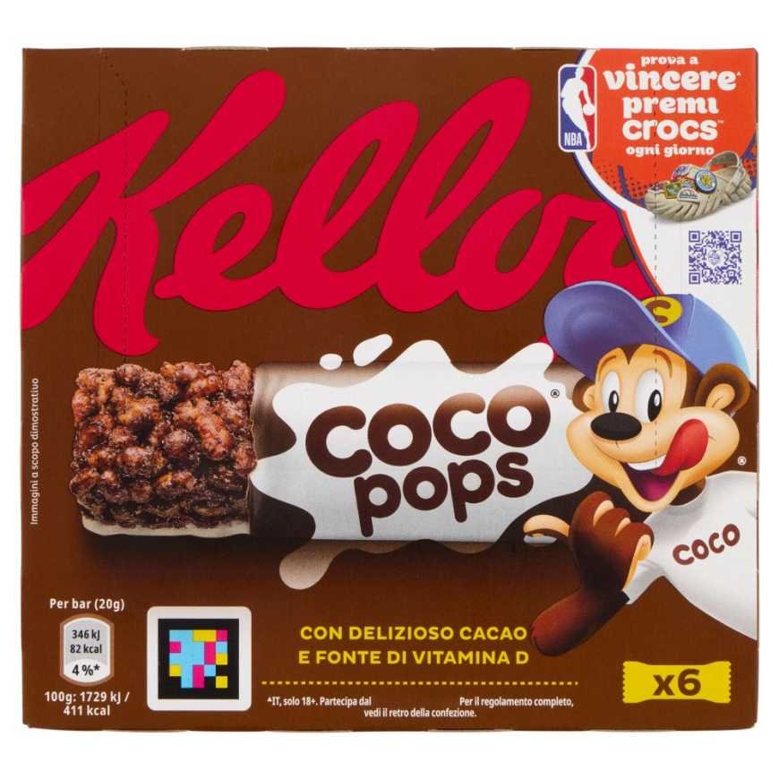 Kellogg’s батончики Coco Pops, 6 × 20 г