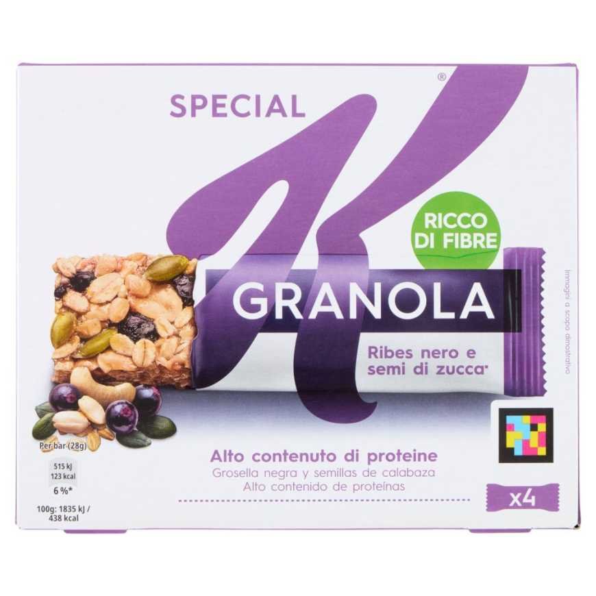 Kellogg's Special K protein currant bars, 4 × 28 g