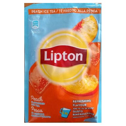 Lipton Ice Tea растворимый холодный чай со вкусом персика в пакетиках, 125 г