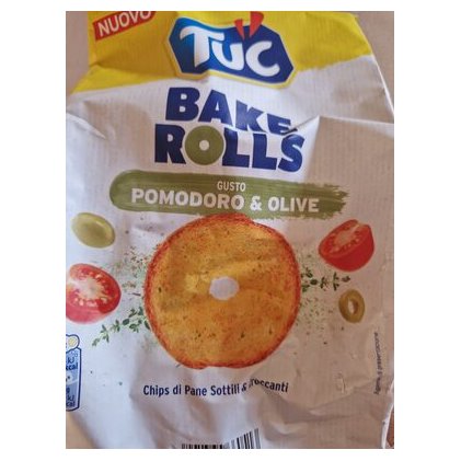 Tuc хрустящие мини-роллы со вкусом томатов и оливок Bake Rolls Tomato & Olive, 150 г