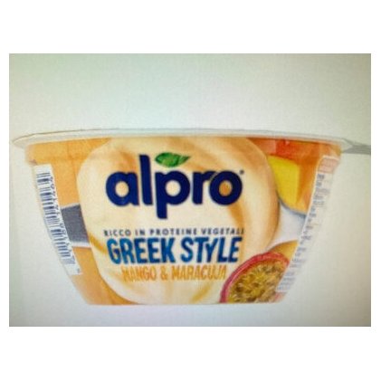 Alpro десерт соевый греческий стиль манго-маракуйя, 135 г