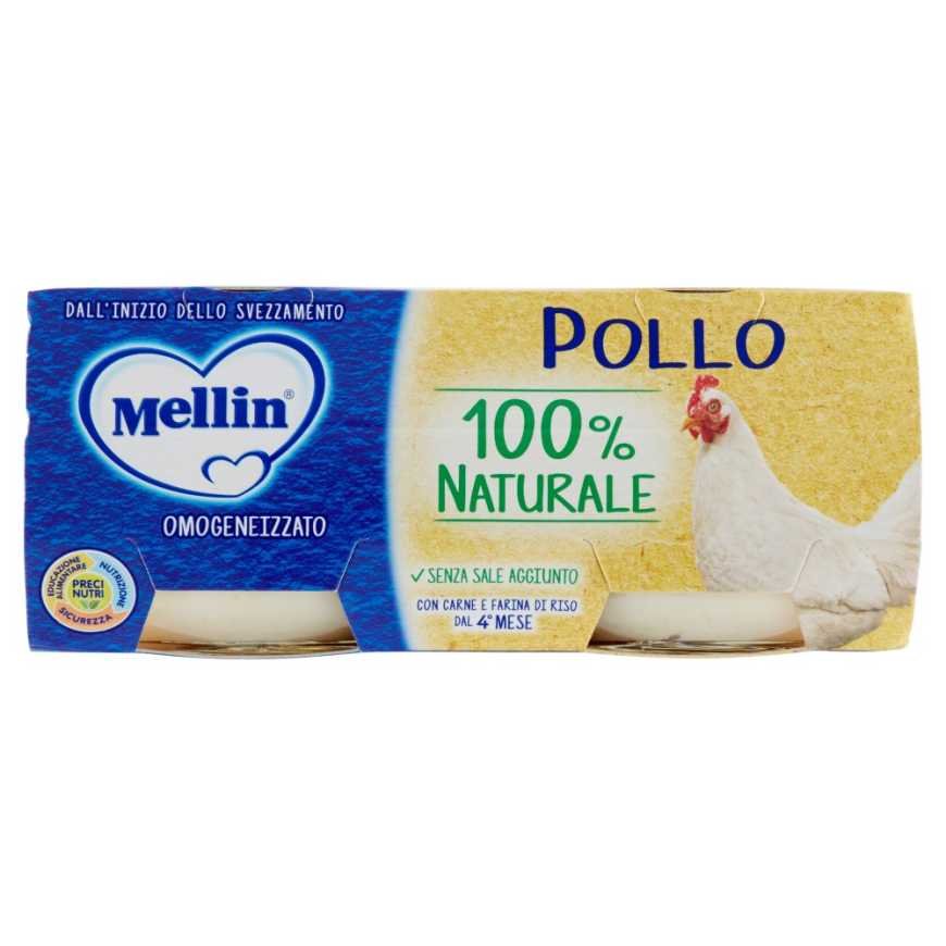 Mellin гомогенизированное пюре из мяса цыпленок, 2 × 80 г