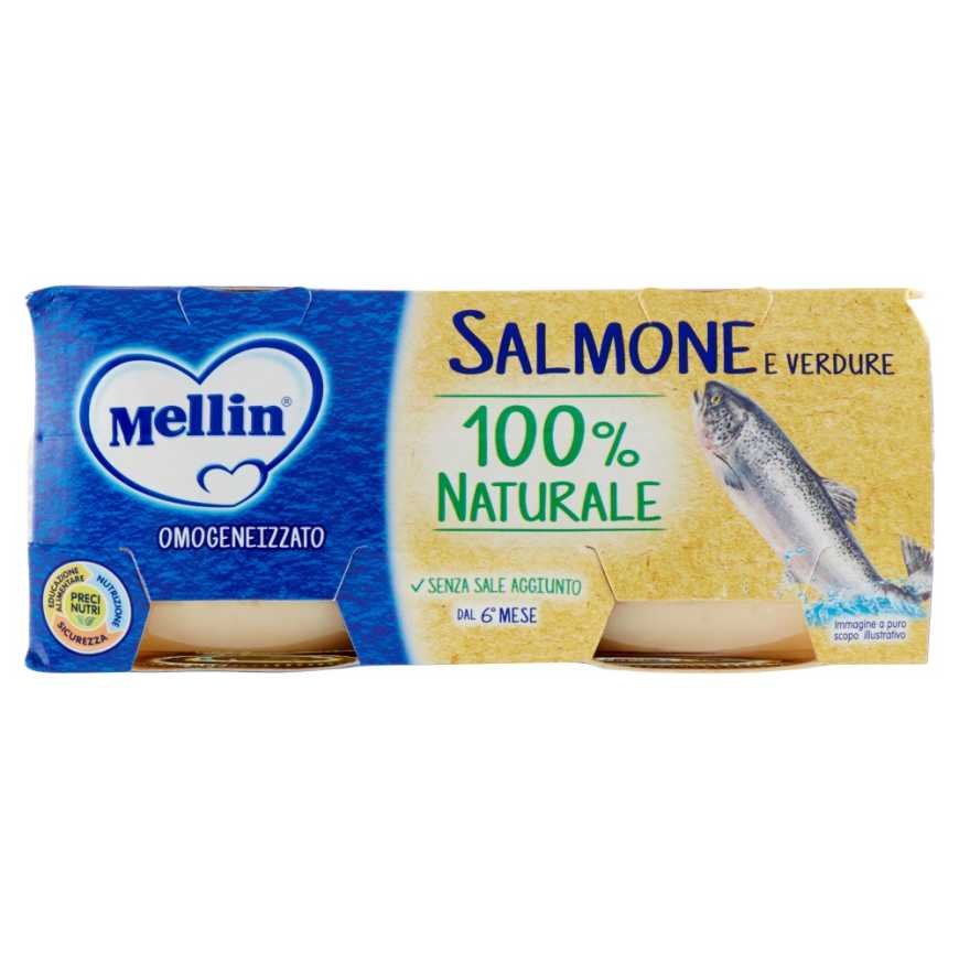 Mellin гомогенизированное пюре из мяса лосось, 2 × 80 г