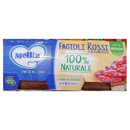 Mellin пюре из красной фасоли с томатом, 2х80 г