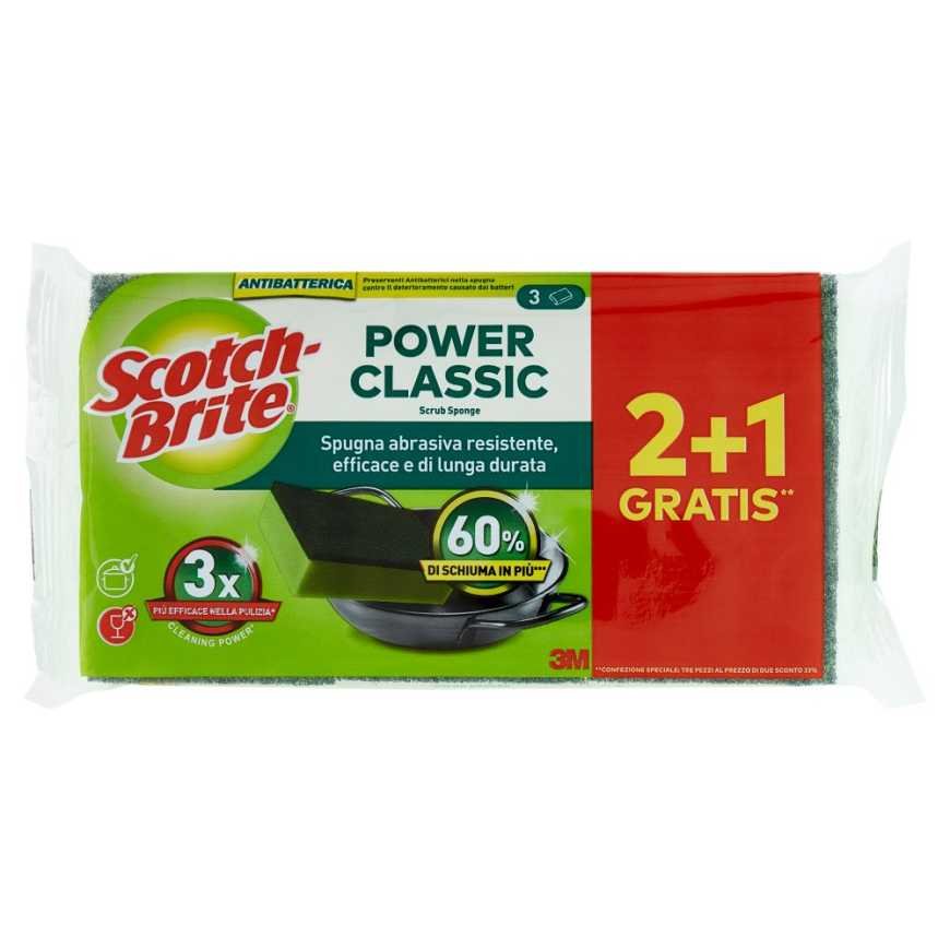 Scotch-Brite Губка фибровая Extreme, 2 + 1 шт