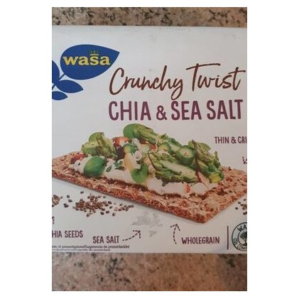 Wasa крекеры Crunchy Twist с маком и морской солью, 245 г