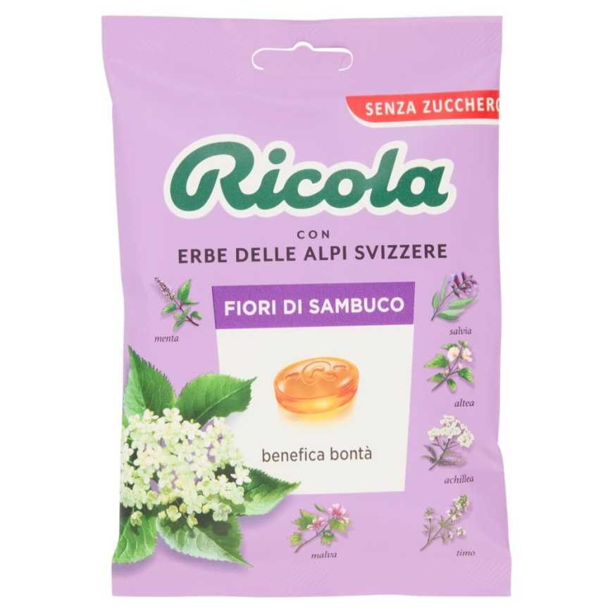 Ricola Леденцы со вкусом цветков бузины, 70 г