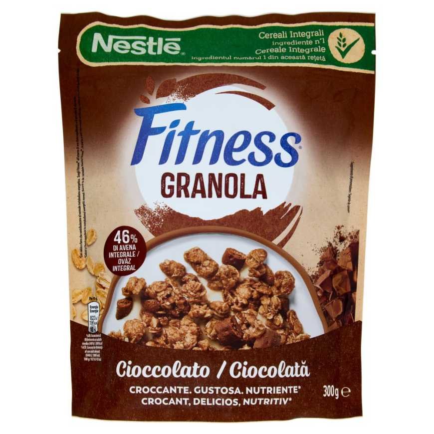 Nestle' Fitness Хрустящие хлопья с гранолой и шоколадом, 300 г