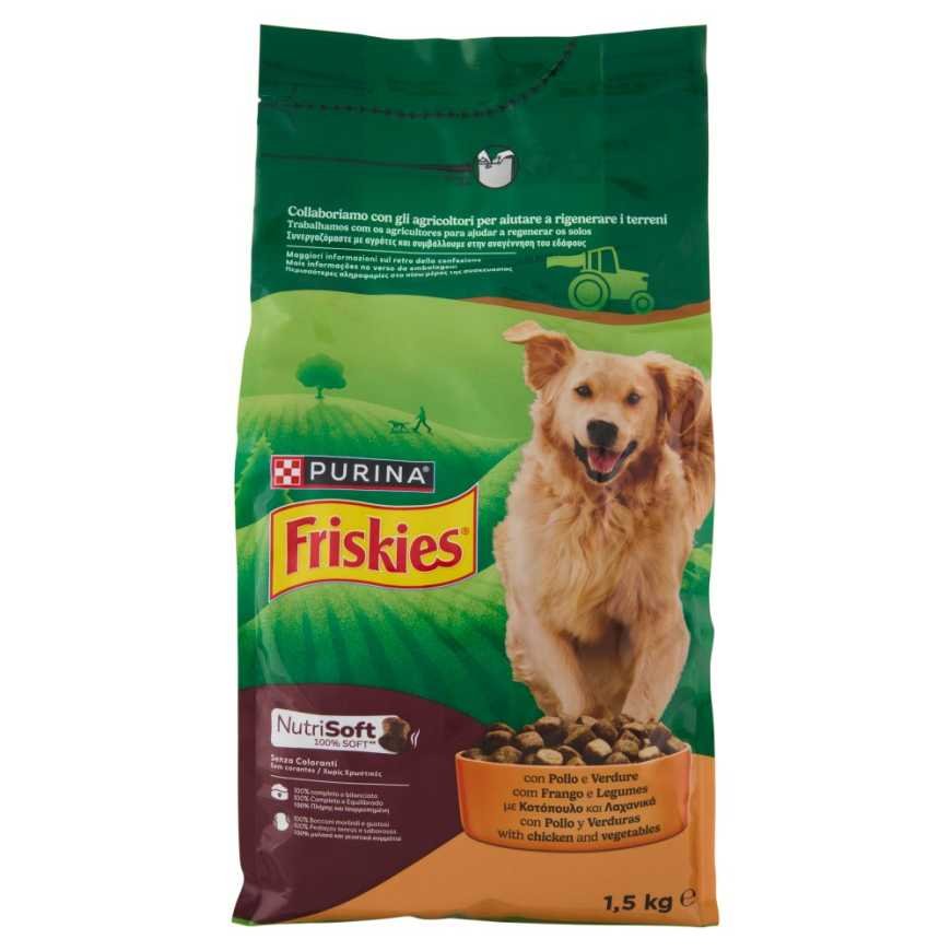 Purina Friskis сухой корм для собак Nutrisoft с курицей и злаками, 1,5 кг