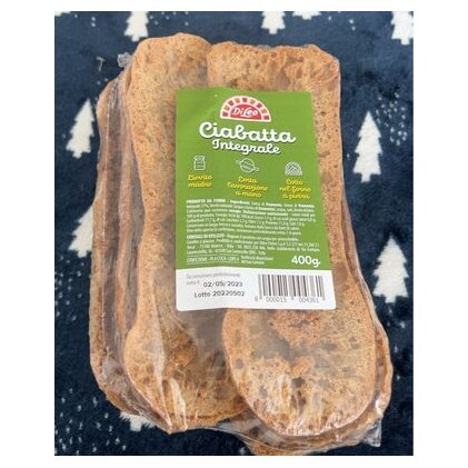 Di Leo хлебцы чиабатта цельнозерновые, 400 г