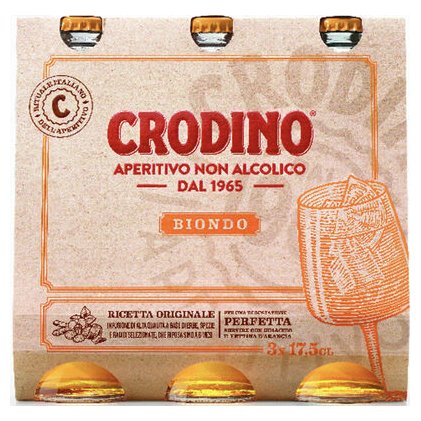 Crodino Biondo non-alcoholic aperitif, 3 pcs x 175 ml