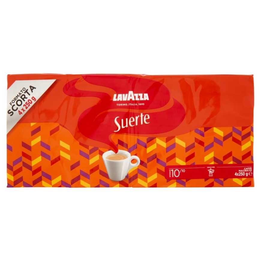 Lavazza Кофе молотый Suerte, 4 шт. по 250 г