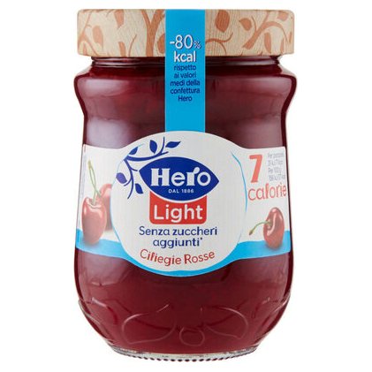Hero Light light red cherry jam, 280 g