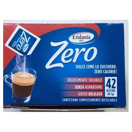 Eridania Zero sweetener in sticks, 42 pcs