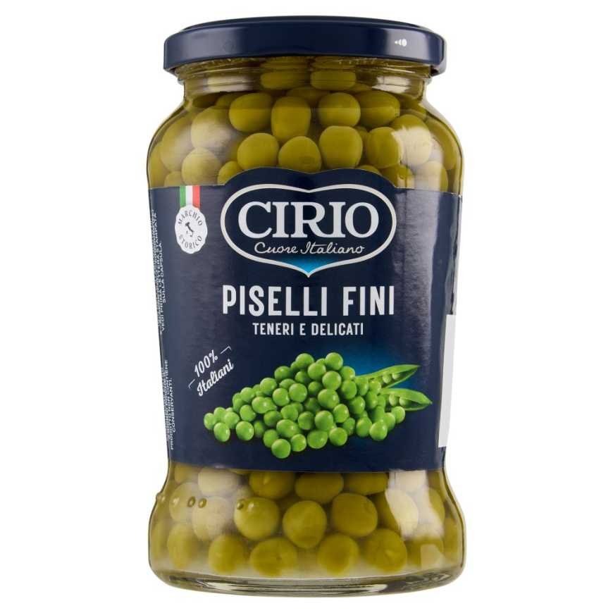 Cirio Зеленый горошек мелкий в стекле, 370 г