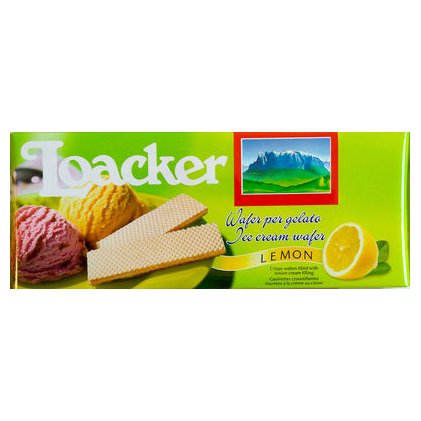 Loacker тонкие вафли со вкусом лимона, 150 г