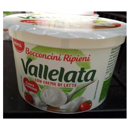 Vallelata bocconcini stuffed cheese balls with milk cream, 180 g
