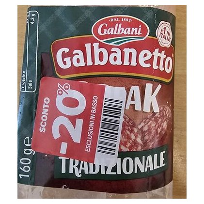 Galbani Galbanetto Break traditional mini salami, 160 g