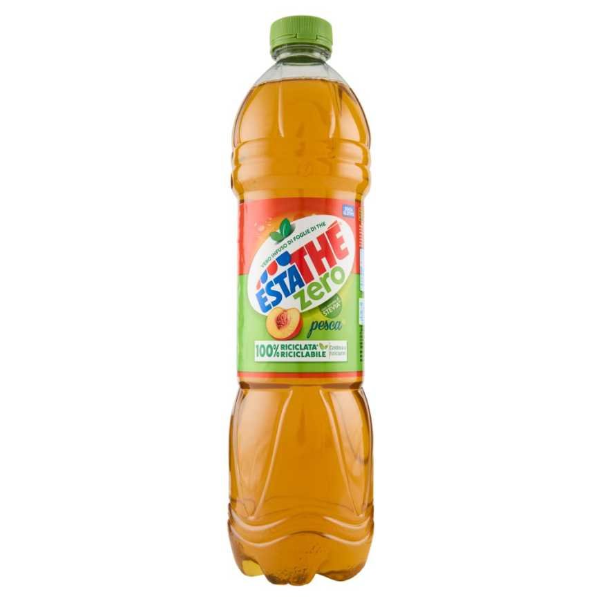 Estathé Peach Zero iced tea in bottle, 1.5 l