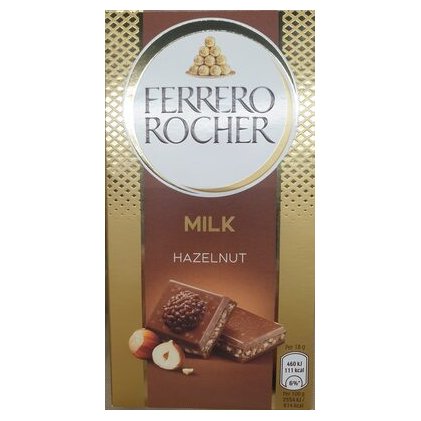 Ferrero Rocher молочный шоколад с фундуком, 90 г