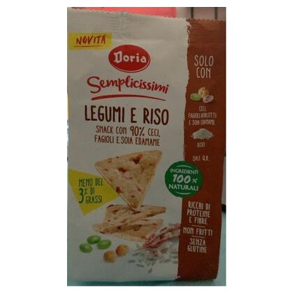 Doria Semplicissimi chickpea, bean and soy crackers, 60 g