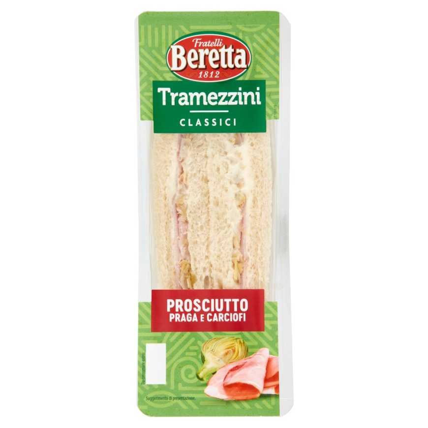 Viva la Mamma Beretta Сэндвич трамеццино с ветчиной Прага и артишоками, 140 г