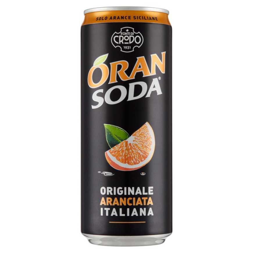 Oransoda газированный напиток апельсиновый в жестяной банке, 0,33 л
