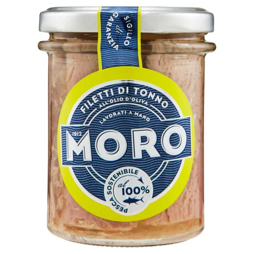 Moro тунец в оливковом масле в стеклянной банке, 190 г