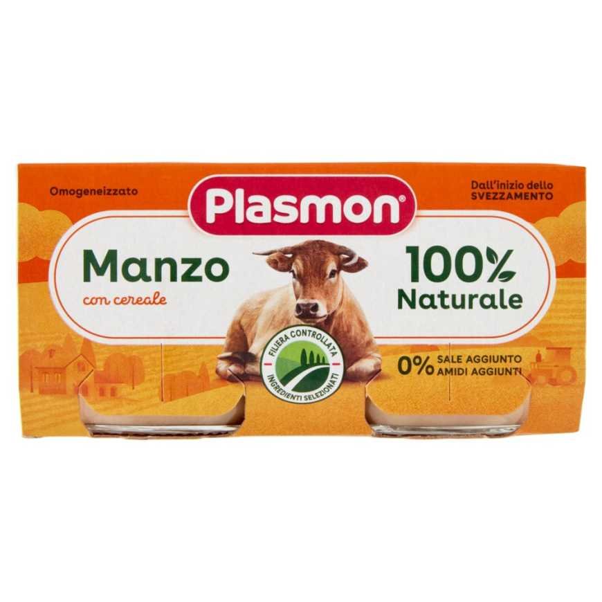 Plasmon гомогенизированное пюре из мяса говядина, 2 × 80 г