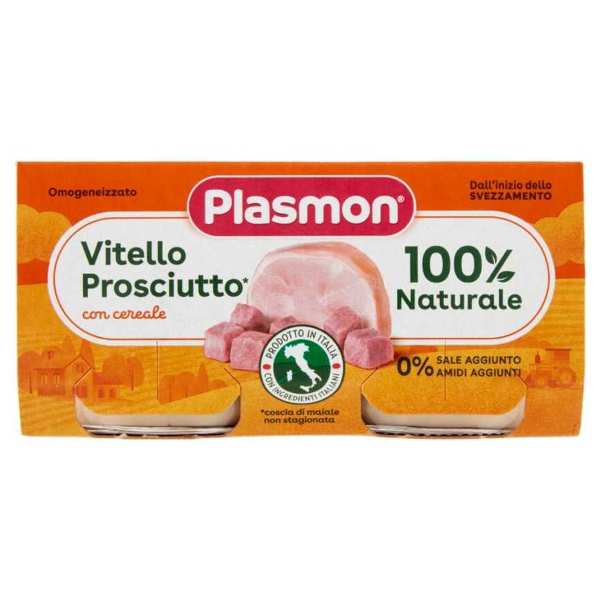 Plasmon homogenized veal and ham meat purée, 2 × 80 g