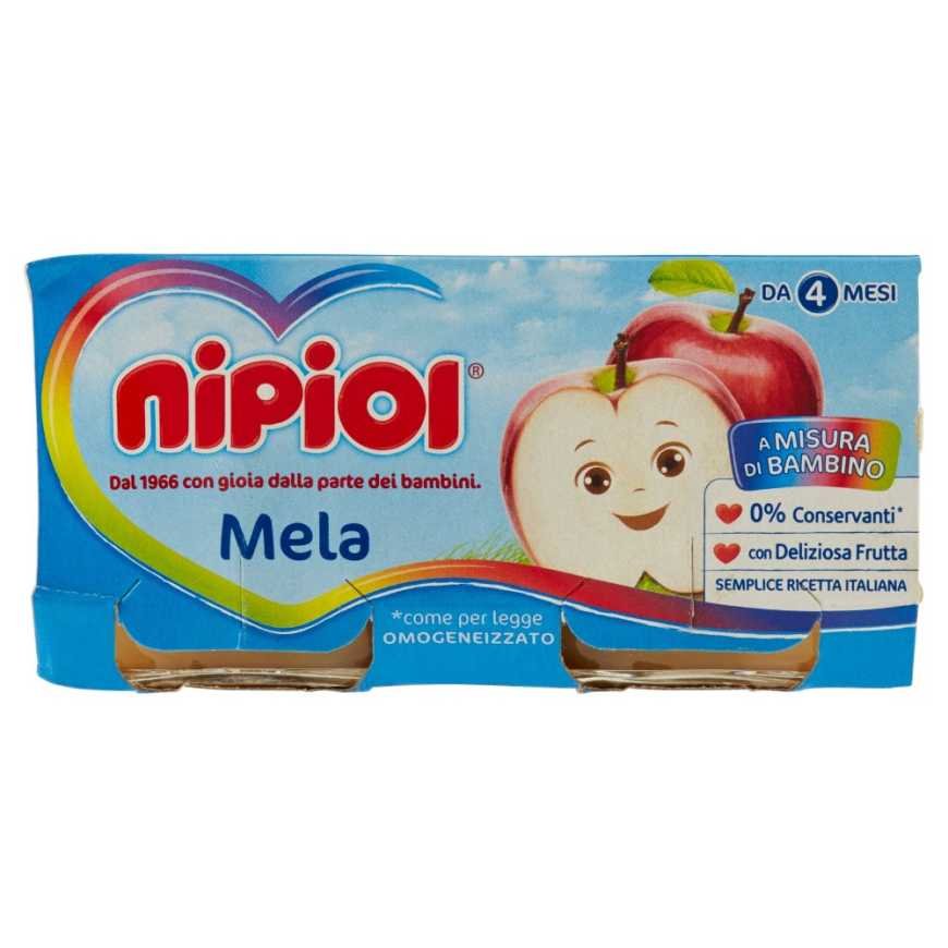 Nipiol гомогенизированное пюре яблоко, 2 × 80 г