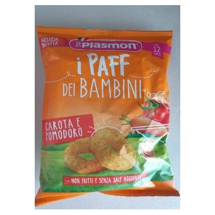 Plasmon детские кукурузные палочки морковь и томат, 15 г
