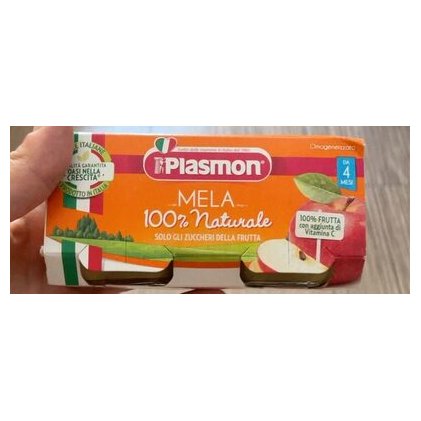 Plasmon фруктовое пюре яблоко, 2х80 г