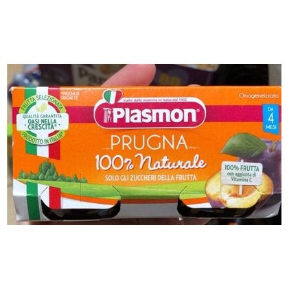 Plasmon фруктовое пюре чернослив, 2х80 г