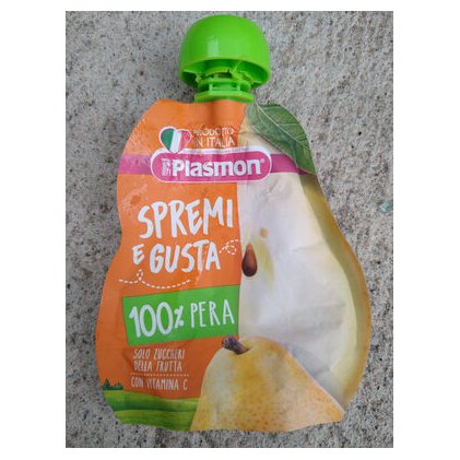 Plasmon Spremi & Gusta фруктовое пюре 100% груша пауч, 100 г