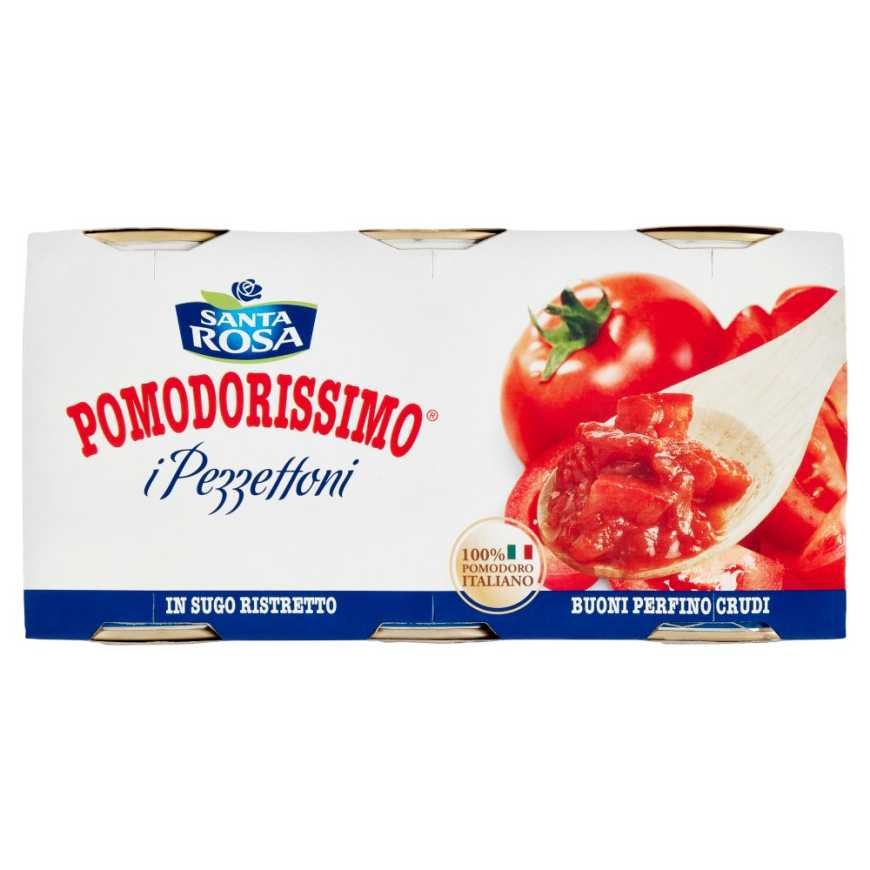 Santa Rosa томаты кусочками Pomodorissimo, 3 × 400 г