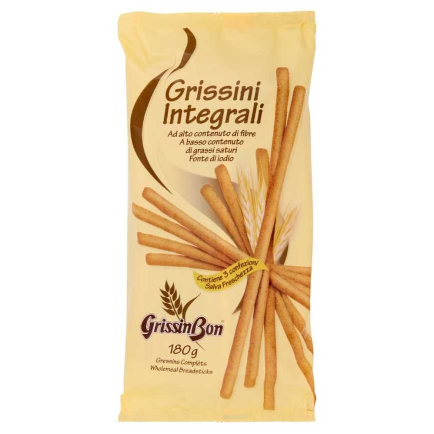GrissinBon Гриссини цельнозерновые Grissin Bon Grissini Integrali, 180 г