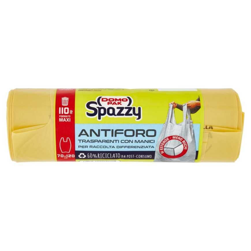 Domopak Spazzy green garbage bag, 110 l, 105×70 cm, 10 pcs