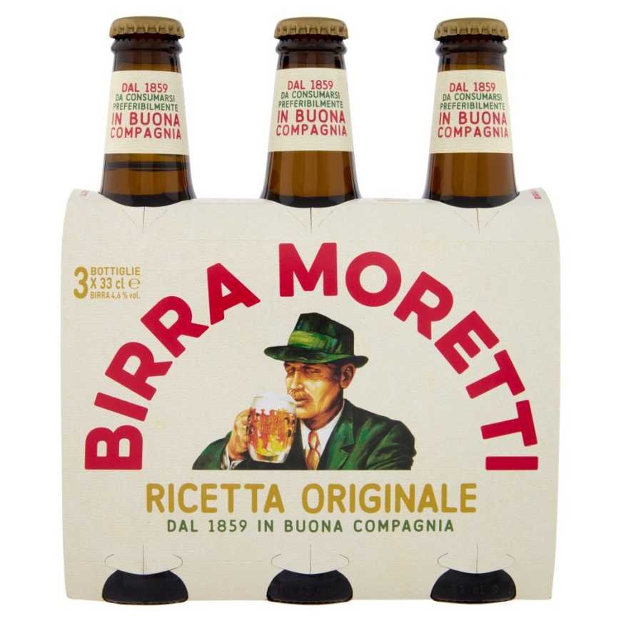 Birra Moretti Пиво, 3 × 0,33 л