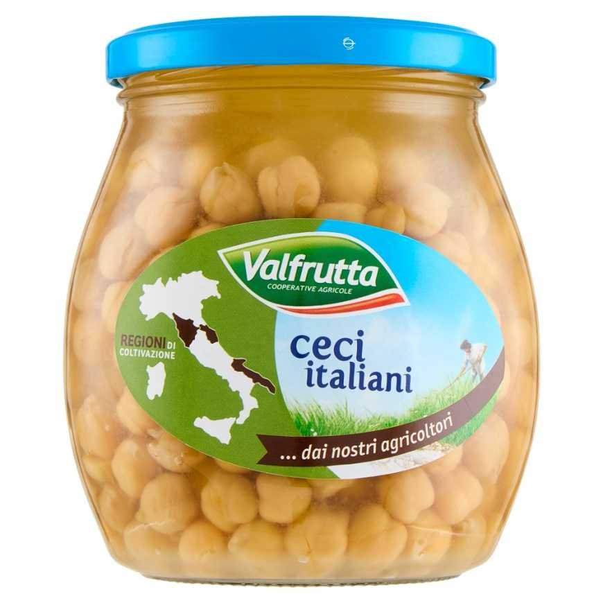 Valfrutta нут в стеклянной банке, 570 г